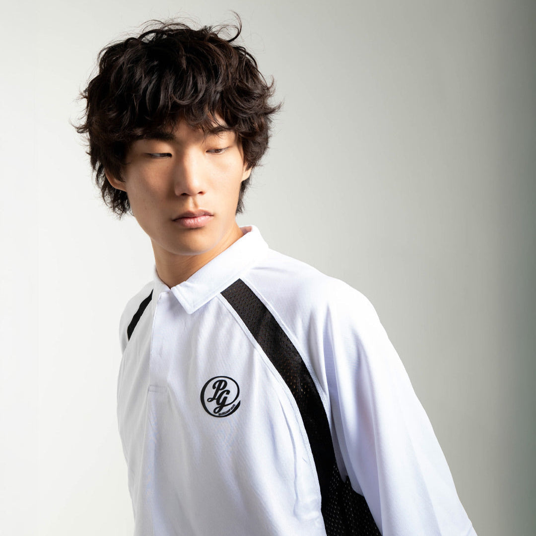 JERSEY POLO | WHITE/BLACK
