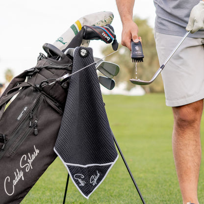 Deluxe Club Cleaning Kit: Pro Golf Club Cleaner, Magnetic Towel & Groove Sharpener