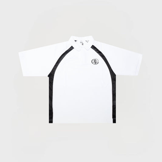 JERSEY POLO | WHITE/BLACK