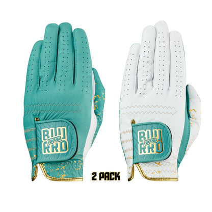 THE 24K GOLF GLOVE - SEAFOAM/WHITE - 2 PACK