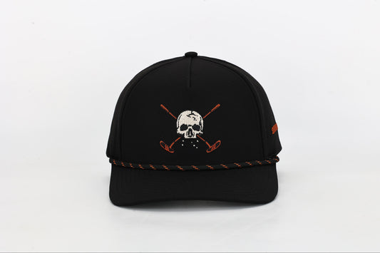 Black Skull and Crossbones 2.0 Golf Hat
