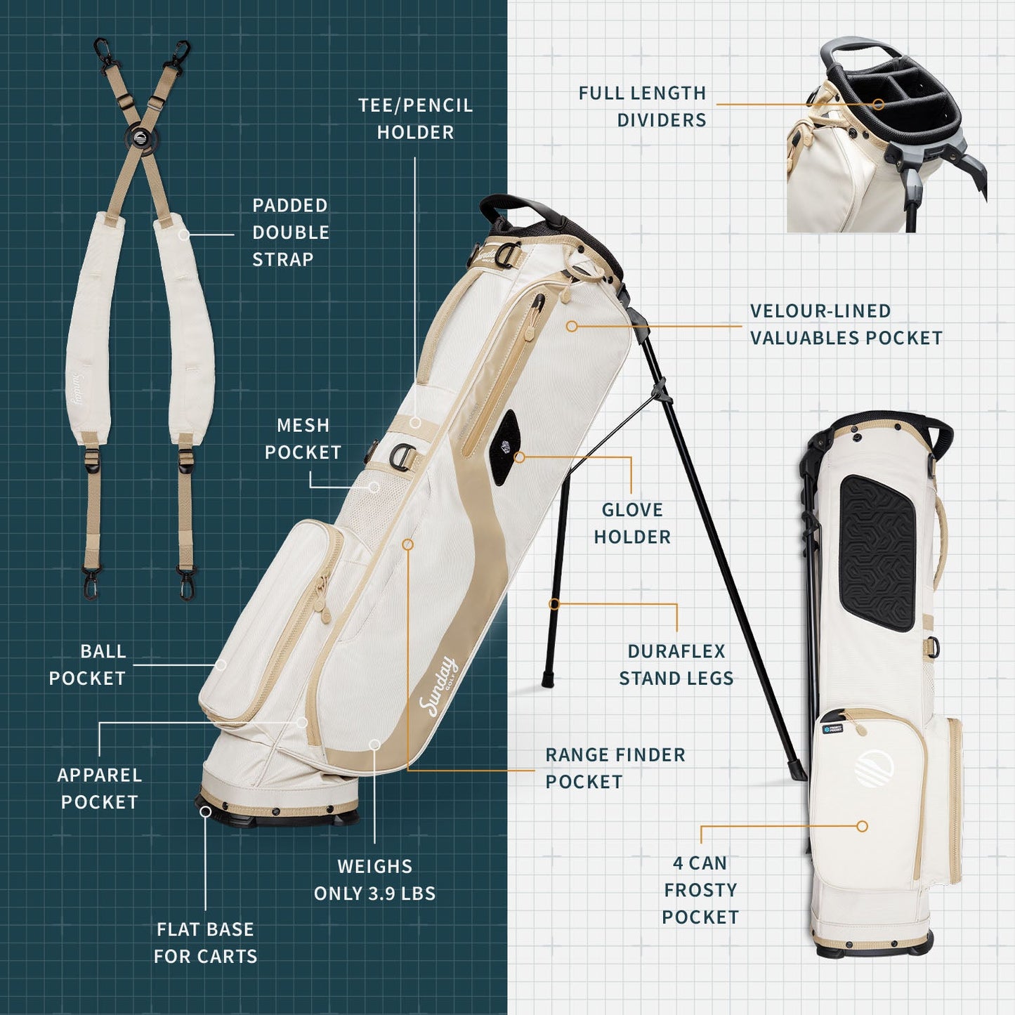 El Camino | Toasted Almond Mid Size Stand Bag