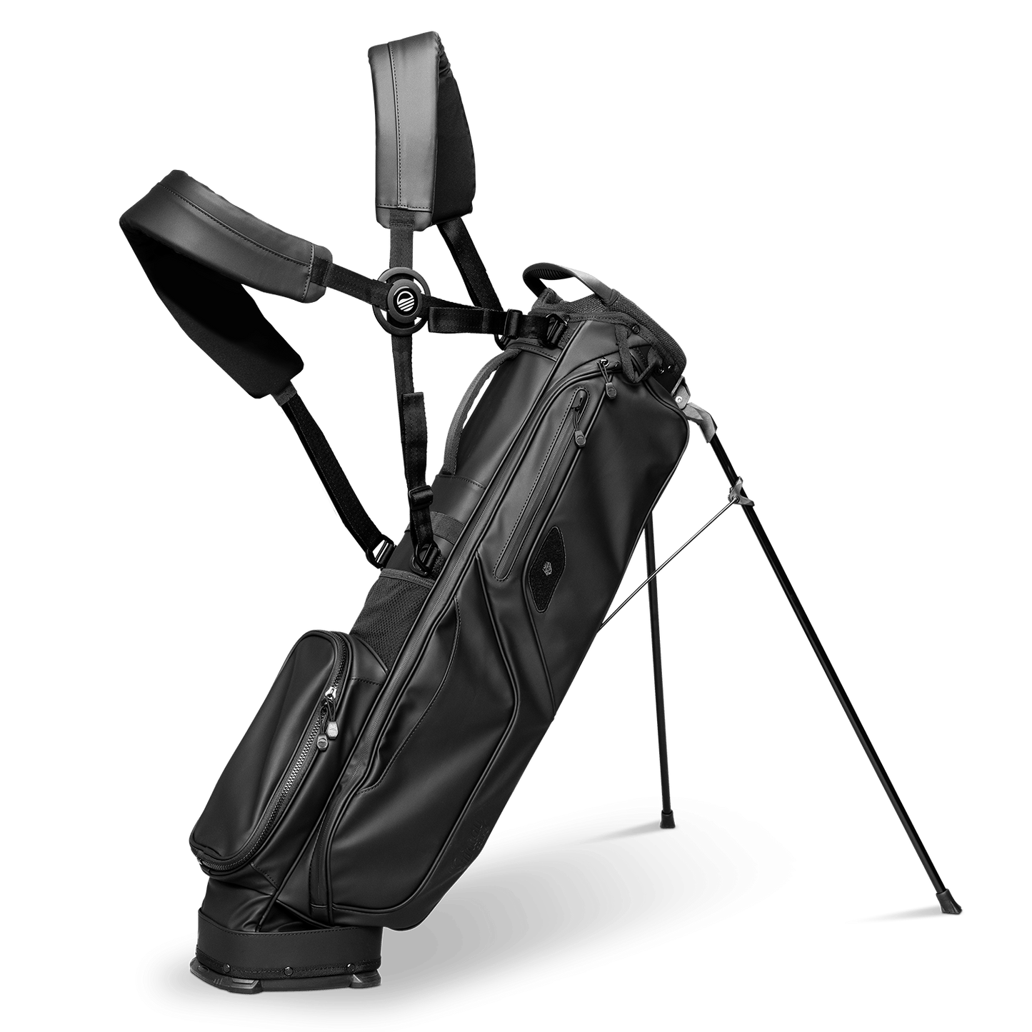 El Camino S-Class | Black Vegan Leather Mid Size Stand Bag