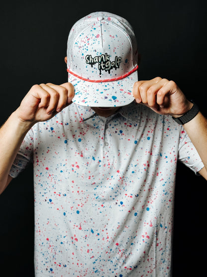 Drippy White Paint Hat